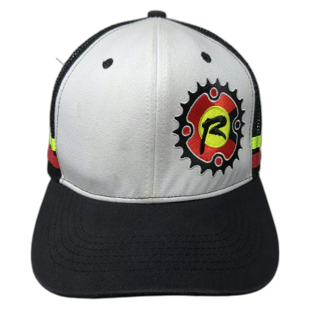 Impact Trucker Hat Black One Size Ruby Canyon Cycles Mesh Snapback Gear Logo